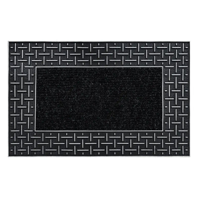 Door Mat BH 225 Grid, silver, non-slip, rubber for indoor and outdoor use