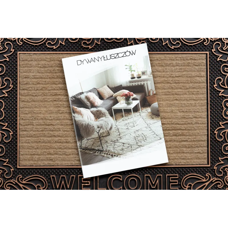 Brown Welcome Door Mat BH 219W, modern style for indoor and outdoor use