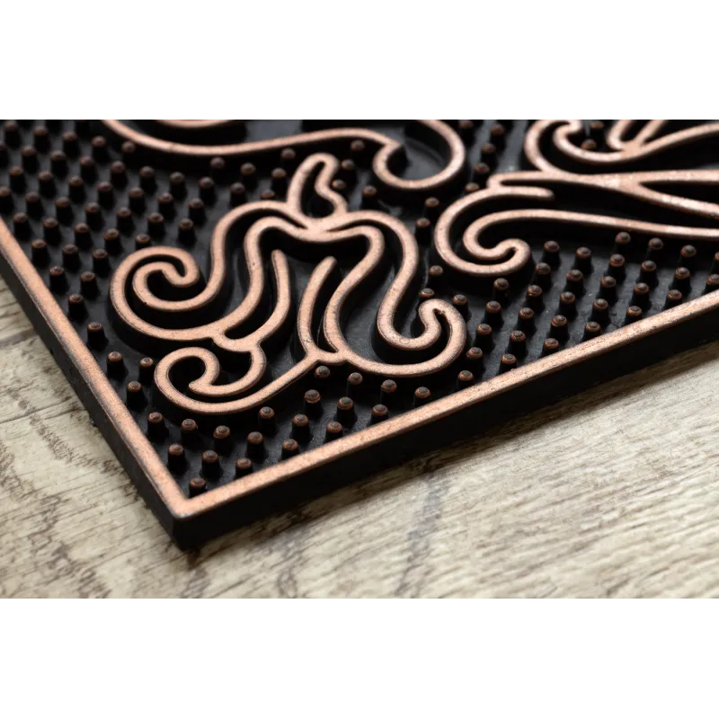 Welcome Door Mat BH 219W, brown, rubber backing, durable and practical