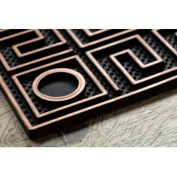 BH 206 doormat with rubber backing, durable and brown