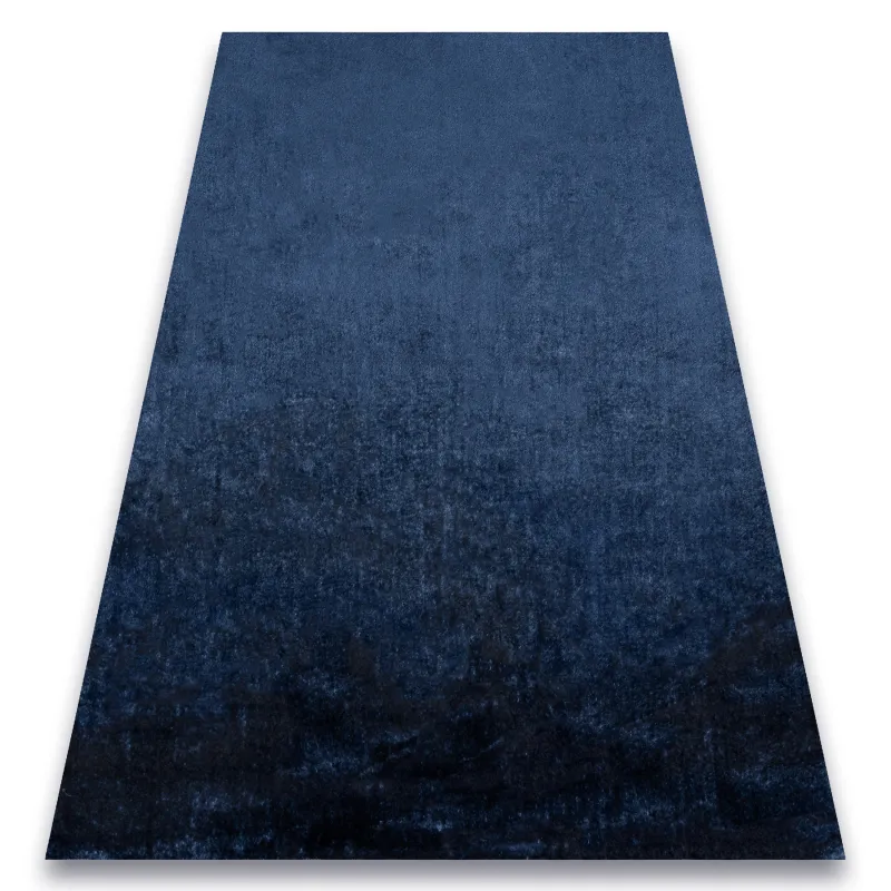 VISCO Navy Plush Rug, modern carpet with rabbit fur imitation