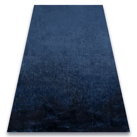 VISCO Navy Plush Rug, modern carpet with rabbit fur imitation