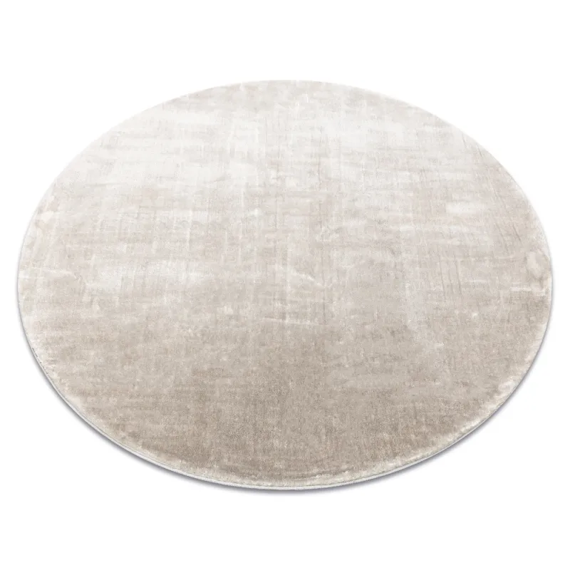 VISCO Silver Round Rug 3 plush, rabbit fur imitation, modern carpet
