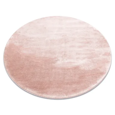 VISCO Pink Round Rug 8 plush, rabbit fur imitation, modern design