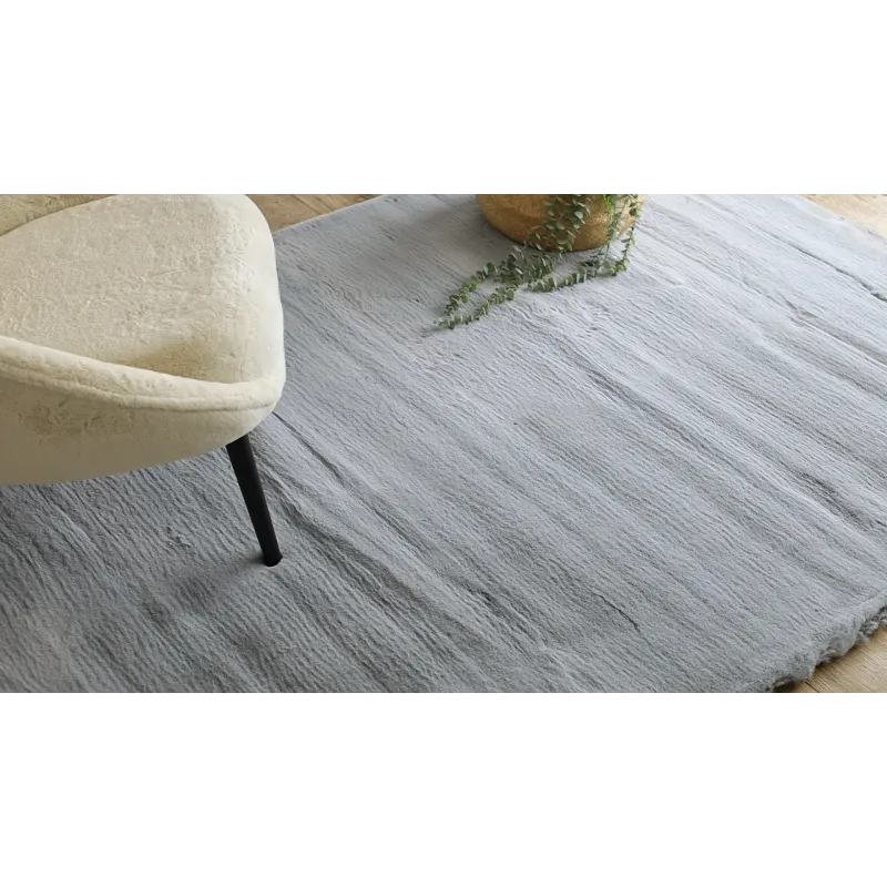 Modern silver TEDDY NEW Dream 47 rug, perfect for living room decor