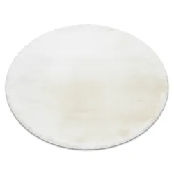 TEDDY NEW wool 45 Circle Cream Shaggy Rug