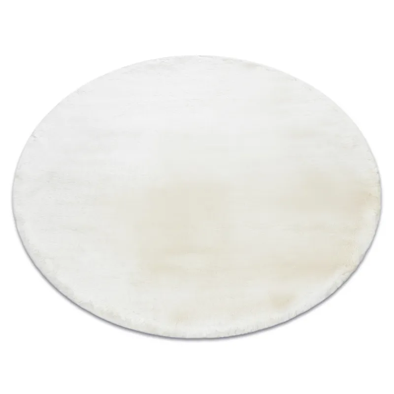 TEDDY NEW wool 45 cream shaggy rug, plush and very thick
