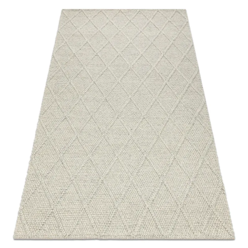 TAHAR 99001C Hand-Woven Beige Wool Rug