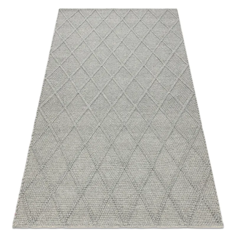 TAHAR Handwoven Wool Rug Grey