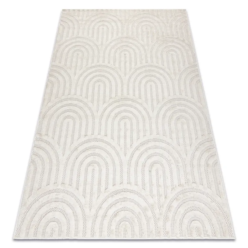 SANTO Geometric Sisal Rug 0537 White