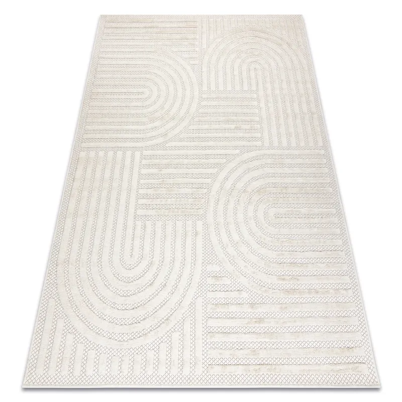 SANTO Geometric White Rug