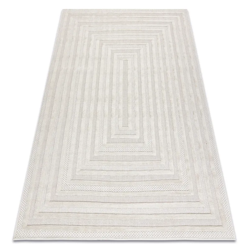 SANTO Geometric White Sisal Rug
