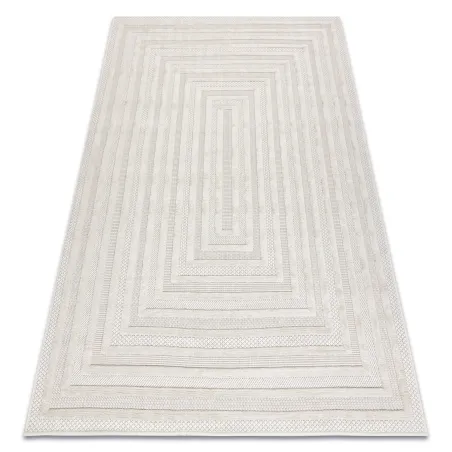 SANTO Geometric White Sisal Rug