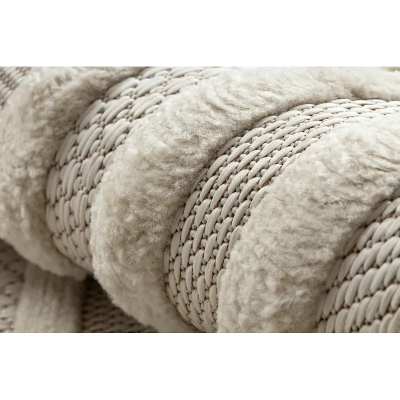 SANTO Geometric White Sisal Rug