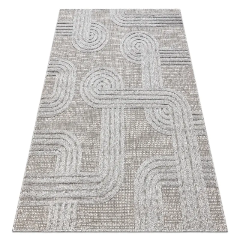 SANTO Geometric Grey Sisal Rug