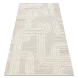 SANTO Jute Cord Rug 1001 Geometric White