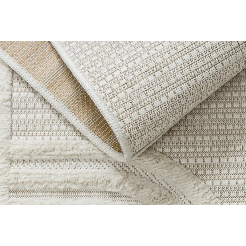 SANTO Geometric White Sisal Rug Premium