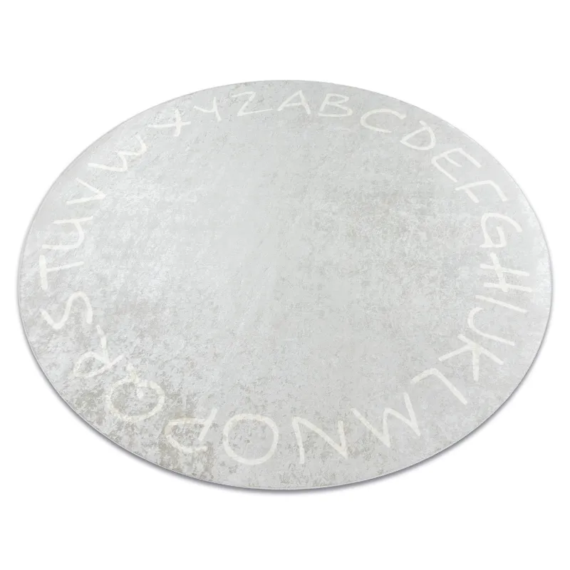 Washable Rug ANDRE 2394 Circle Grey