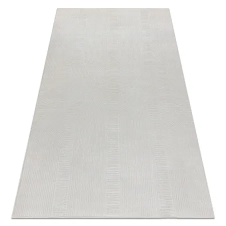 BALANCE 9086 geometric rug in cream, modern design, textured finish