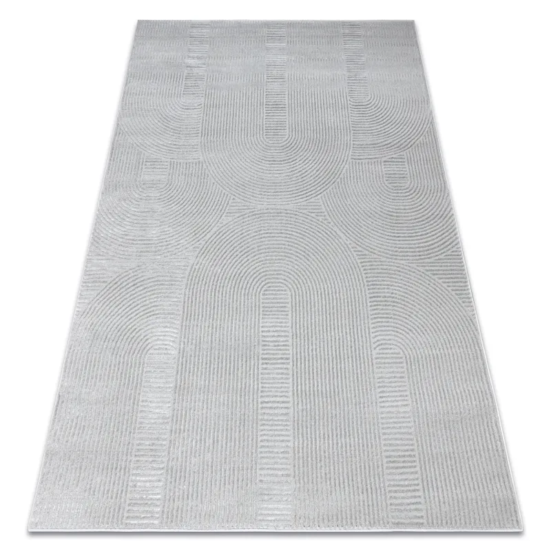 BALANCE 9086 geometric grey rug, modern design, structural