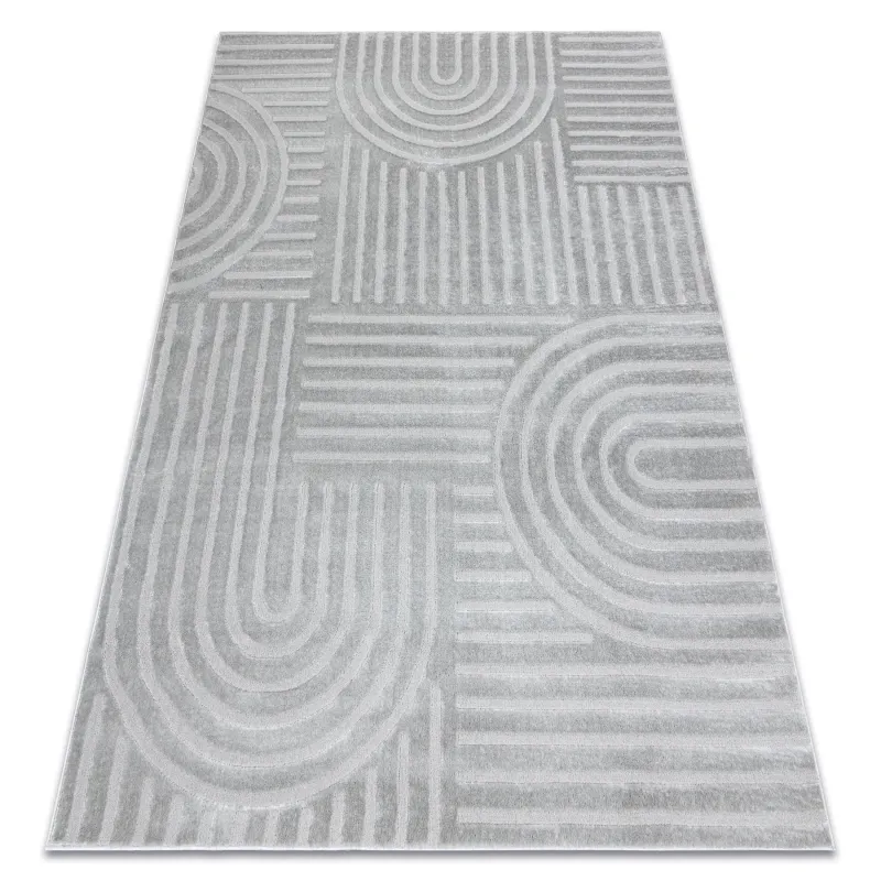 BALANCE 1918 Grey geometric rug, modern design for contemporary spaces