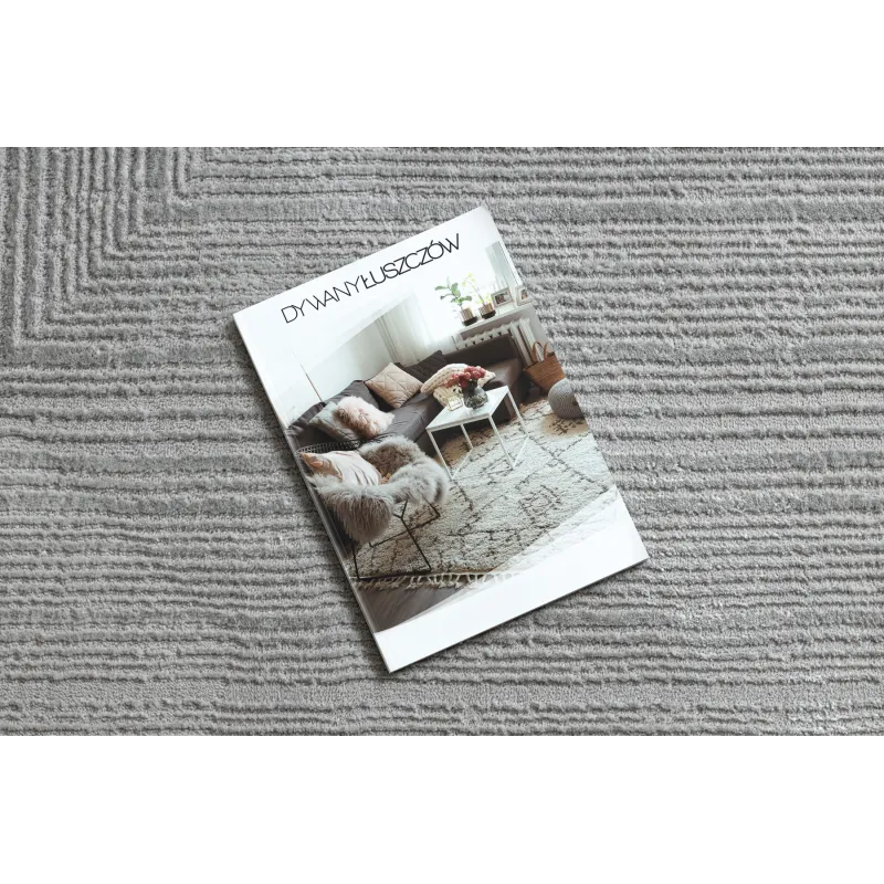 BALANCE 8788 Grey rug with structural design, perfect for modern decor