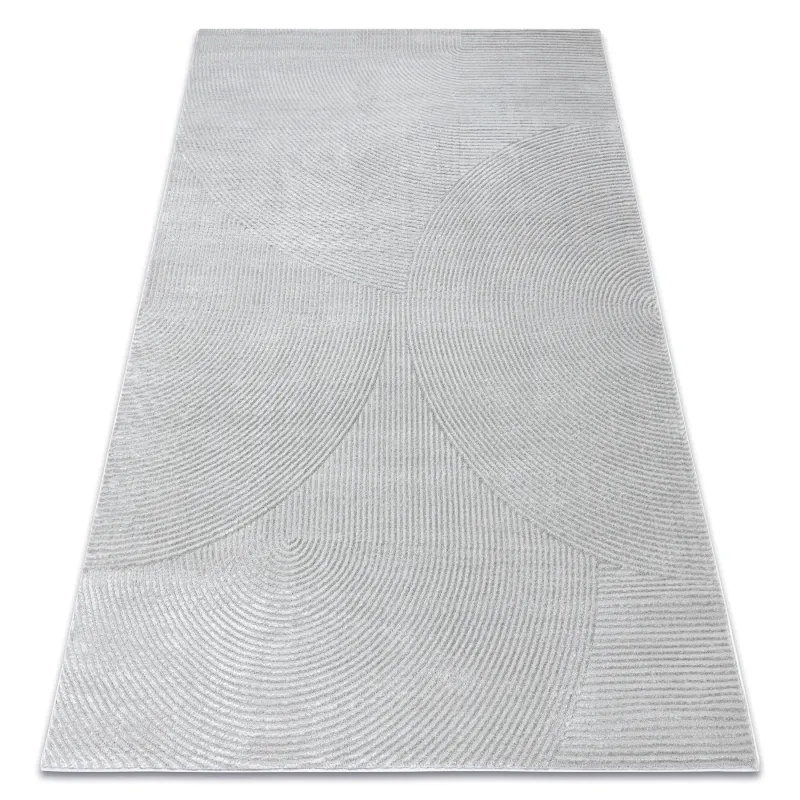 BALANCE 0194 Grey geometric rug, modern carpet for living room