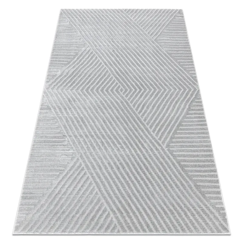 BALANCE 1503 grey geometric rug, modern carpet for living room