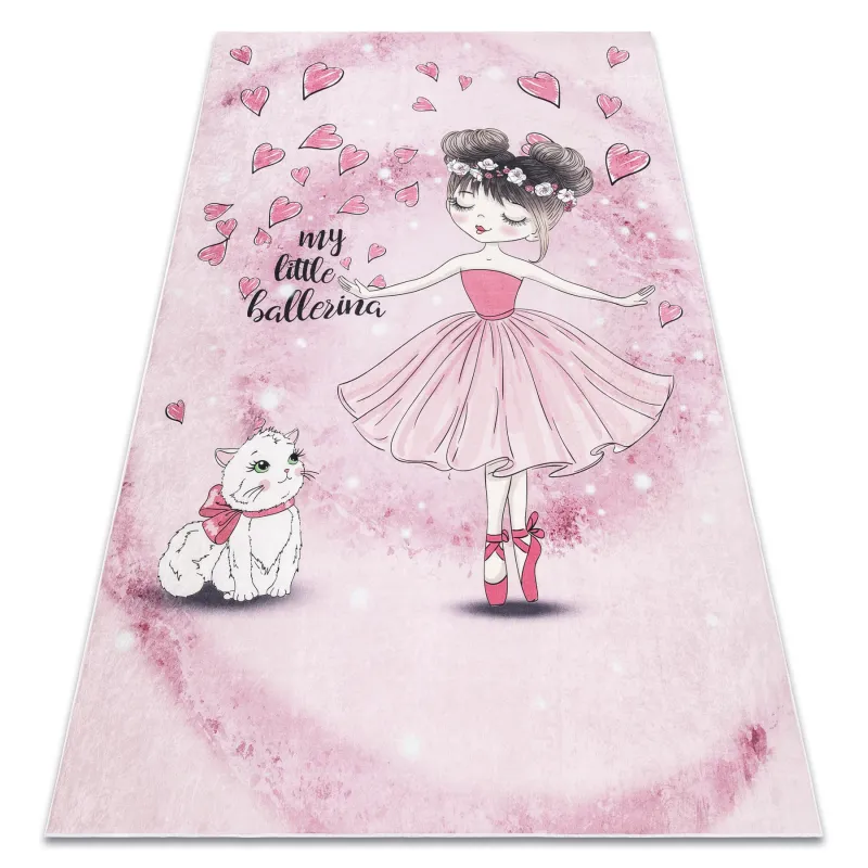 BAMBINO 2185 Washable Kids Rug Pink