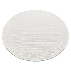 TIMO 5979 round ROPE SISAL outdoor border white - 2ND GRADE