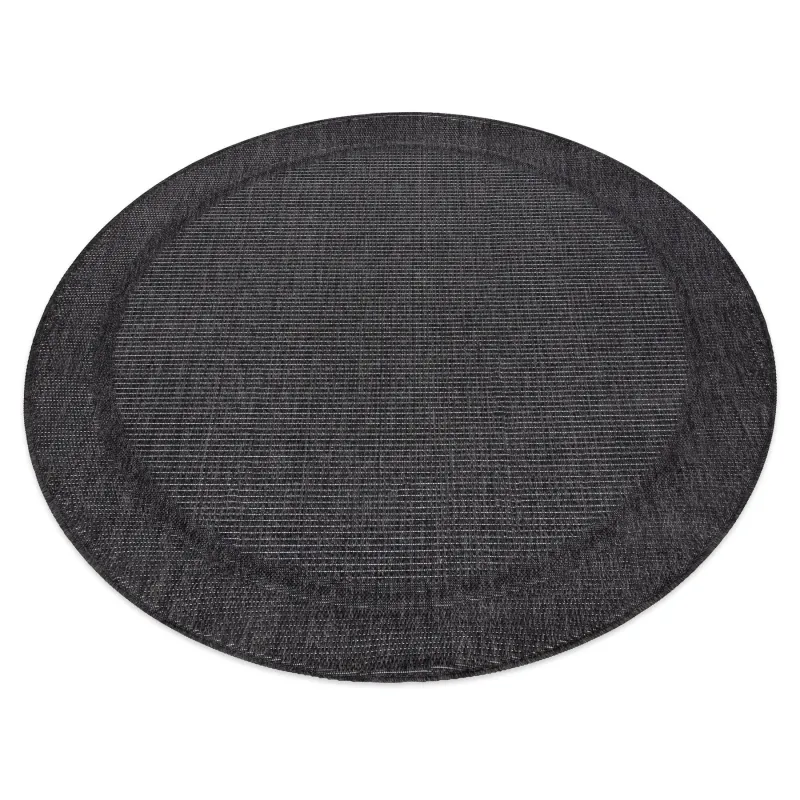 TIMO 5979 Round Outdoor Rug Black