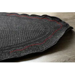 TIMO 5979 Round Outdoor Rug Black