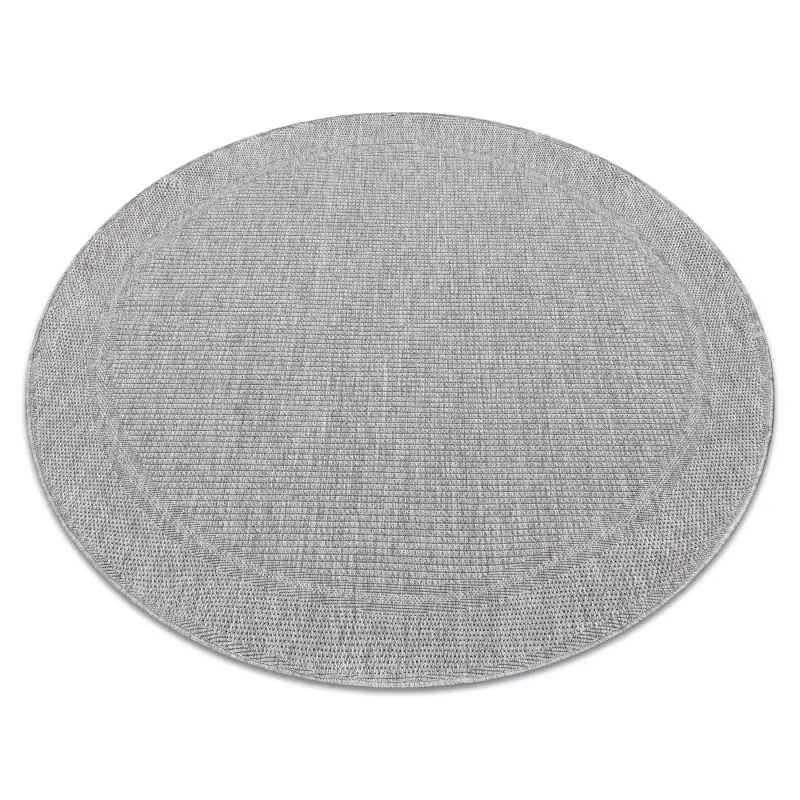 TIMO 5979 Round Outdoor Rug Light Gray