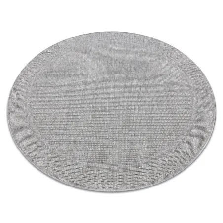 TIMO 5979 Round Outdoor Rug Light Gray