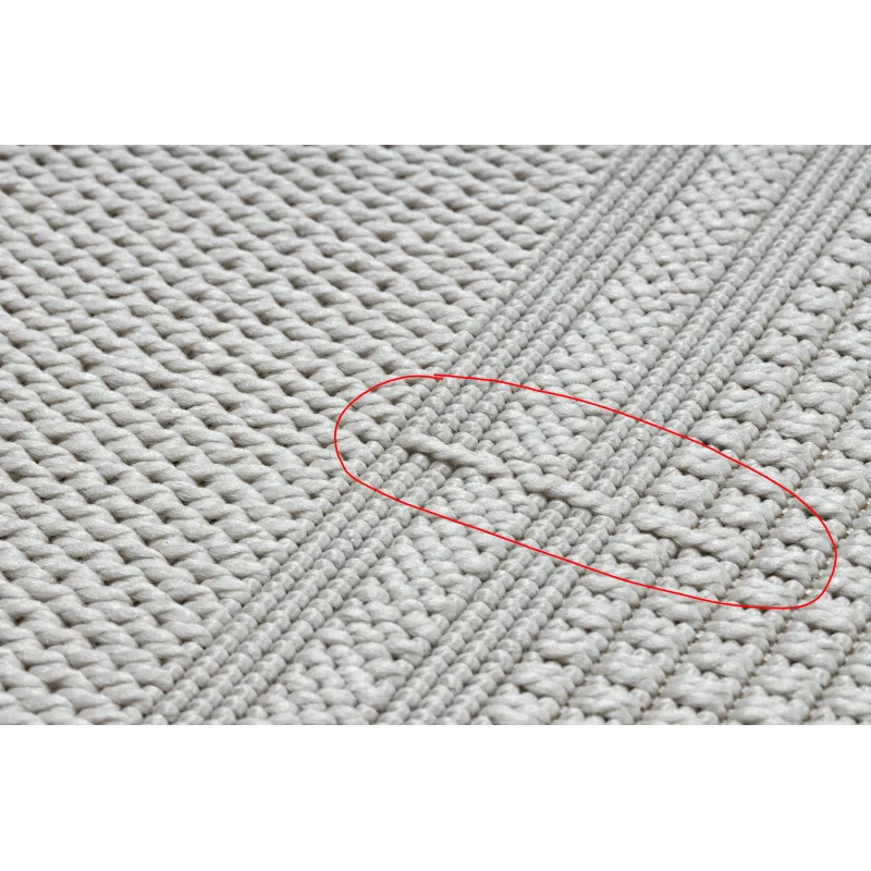 TIMO 5979 White Sisal Border Outdoor Rug