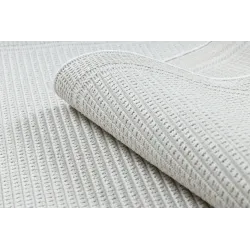 TIMO 5979 White Sisal Border Outdoor Runner