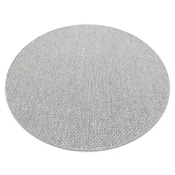 TIMO 6272 round SISAL STRING outdoor light gray rug - 2ND GRADE