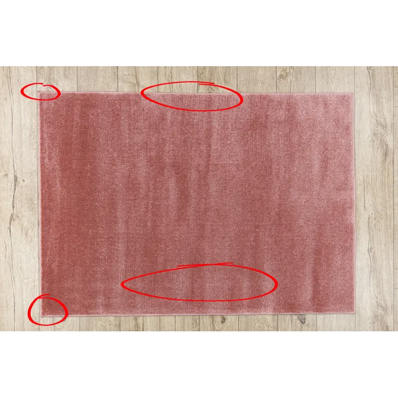 Plain pink SOFTY rug, perfect for living rooms or bedrooms