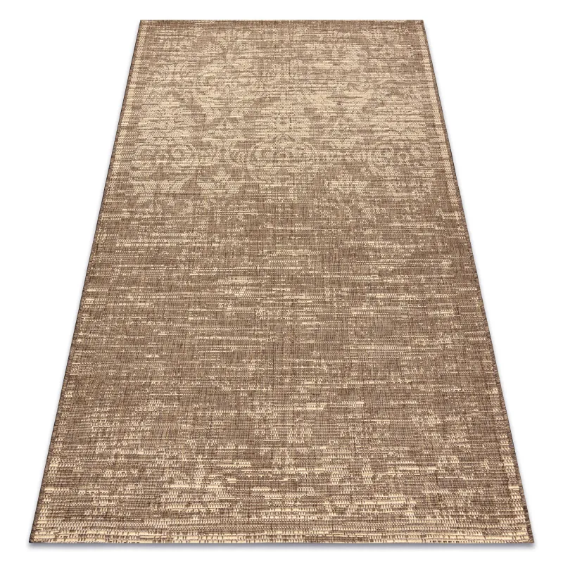FLOORLUX 20211 sisal rug in coffee and natural tones, perfect for living rooms