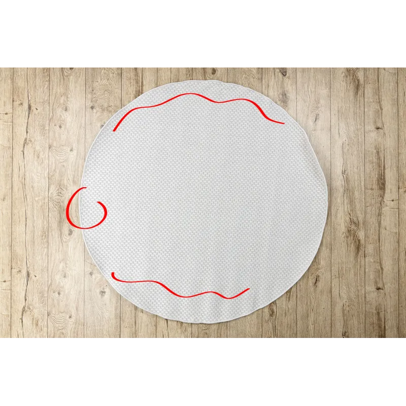 Round Outdoor Sisal Rope Rug TIMO 6272 White
