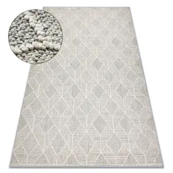 Rug JERSEY 19231 gray - Geometric loop-pile, structural BOHO - 2ND GRADE