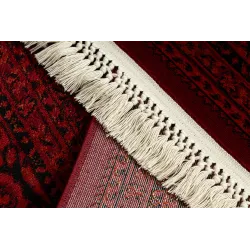 Rug with fringes, featuring an oriental pattern, great for bedroom or living room