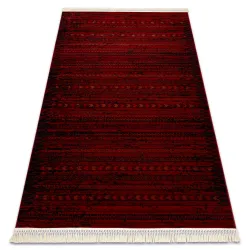 ORIENT 5820 Burgundy Striped Geometric Rug