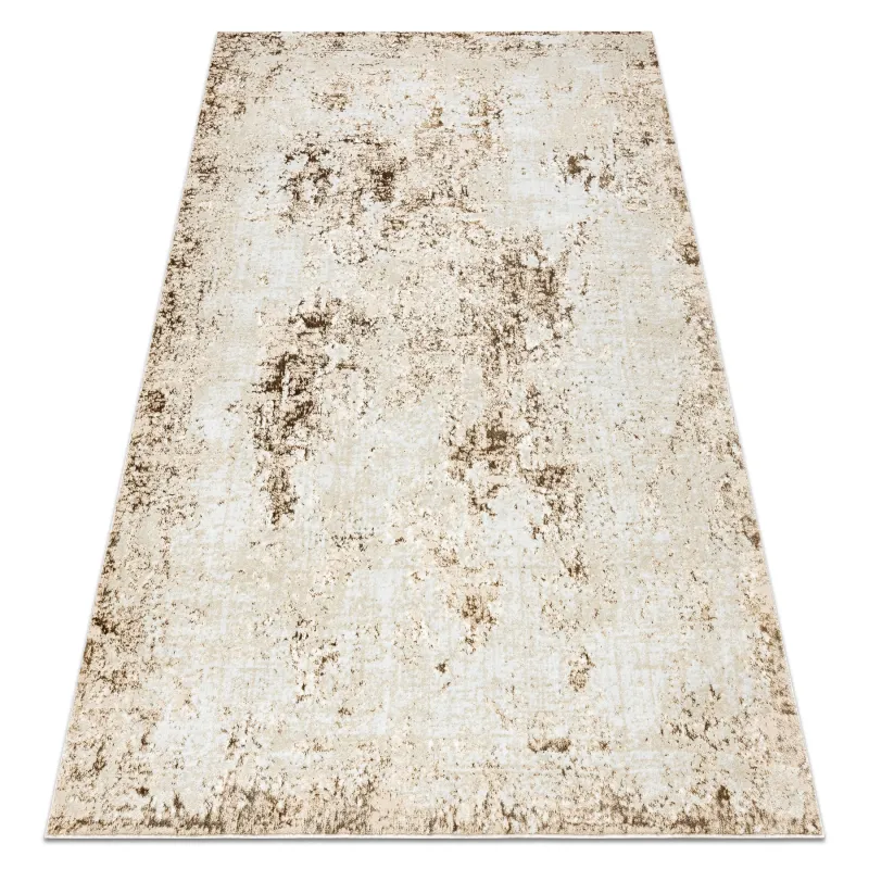 ALLURE 1959 Abstract Rug in cream and beige, stylish modern structured carpet