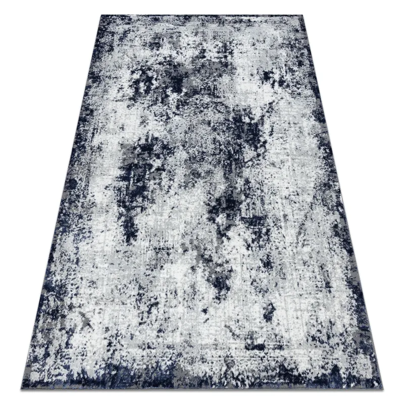 ALLURE 1959 abstract geometric rug in stylish white and blue, modern carpet