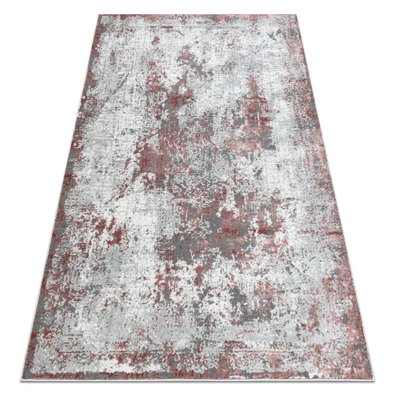 ALLURE 1959 Abstract Geometric Rug, stylish white and pink modern carpet
