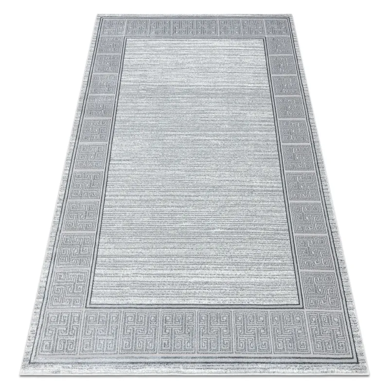 Light grey structured rug, a stylish addition for modern interiors