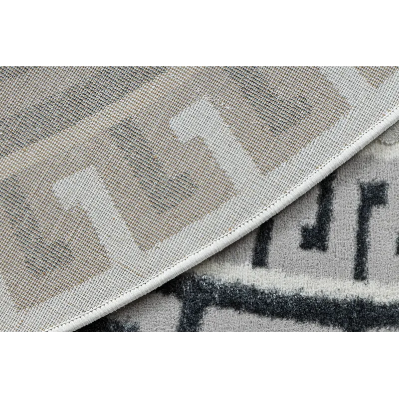 ALLURE 1960 round rug with structured material, elegant glamour style