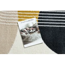 Modern FUSION 0240 rug in cream and yellow tones