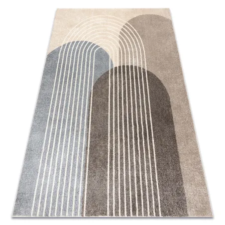 FUSION 0810 geometric rug in beige and brown, modern carpet for stylish interiors